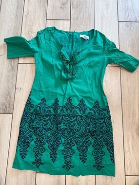 Tabitha Emerald Green Cotton Tunic